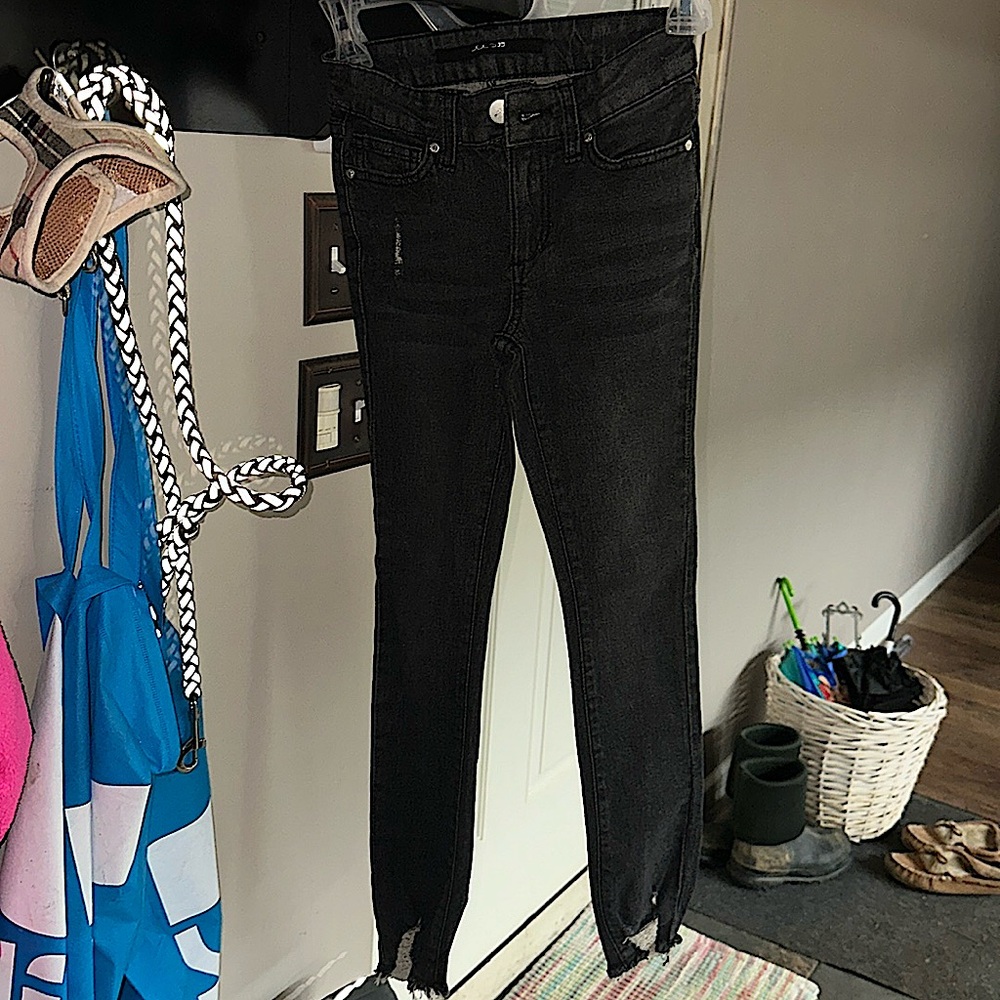Girls distressed skinny mid rise jeans size 10